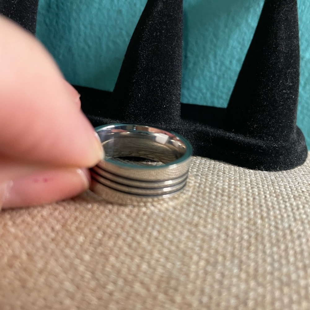 Stainless steel wedding band size 8